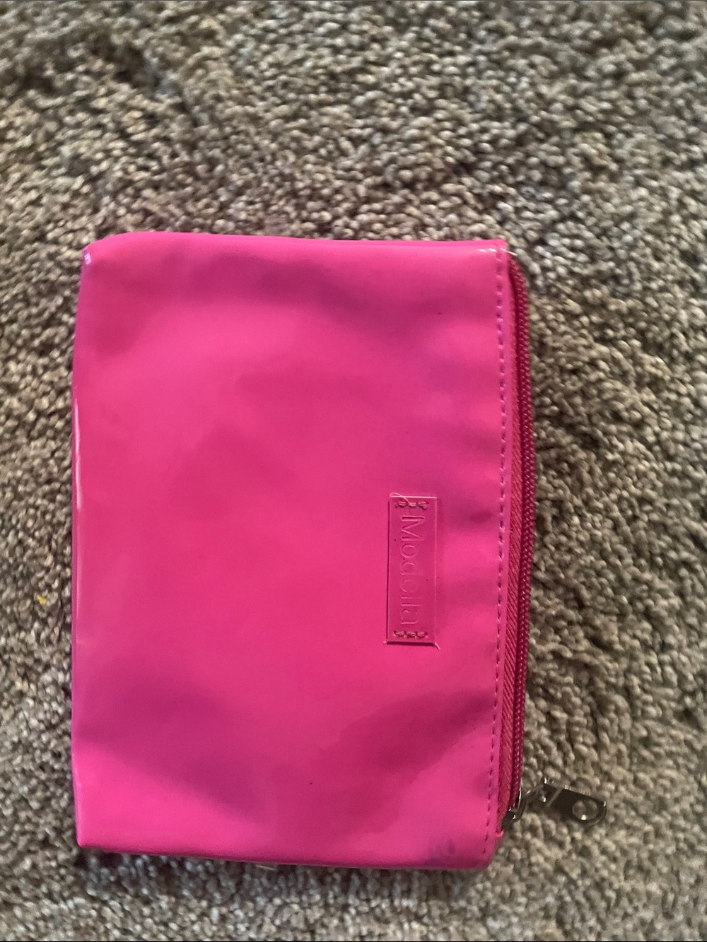 Modella Bright Pink Zip Cosmetic Pouch